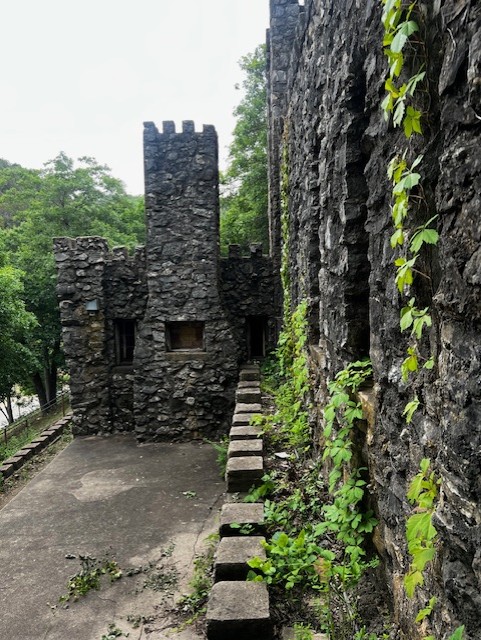 Historic stone Collings Castle above Turner Falls in Davis OK